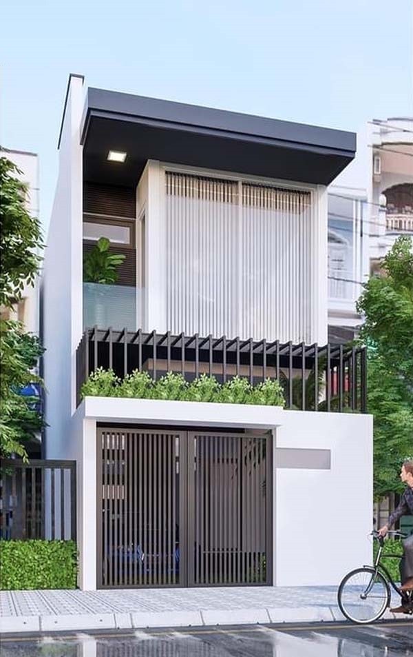 10 mẫu nh&agrave; ống 2 tầng kh&ocirc;ng ban c&ocirc;ng đẹp nhất hiện nay - Ảnh 3.