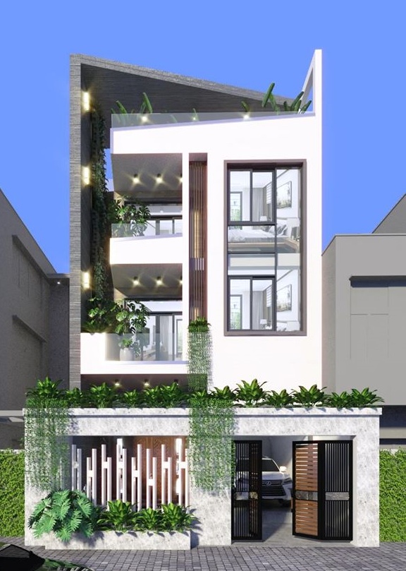 10 mẫu nh&agrave; ống 2 tầng kh&ocirc;ng ban c&ocirc;ng đẹp nhất hiện nay - Ảnh 4.