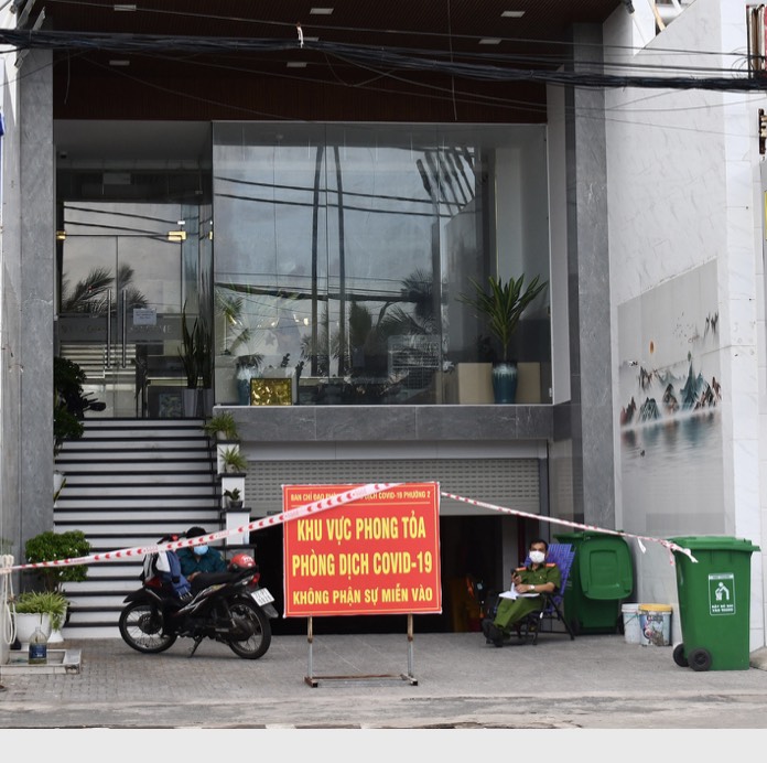 Phong tỏa một khách sạn trên đường Thùy Vân, TP Vũng Tàu