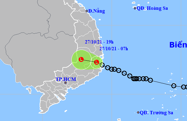 Áp thấp nhiệt đới suy yếu, tỉnh Nam Trung Bộ và Tây Nguyên mưa to đến rất to - Ảnh 1.