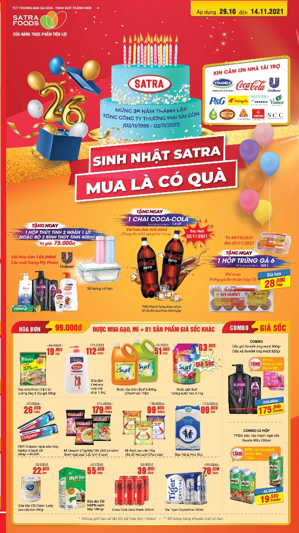 Hệ thống b&aacute;n lẻ Satra tổ chức chương tr&igrave;nh khuyến mại &ldquo;Sinh nhật Satra - Mua l&agrave; c&oacute; qu&agrave;&rdquo; - Ảnh 1.