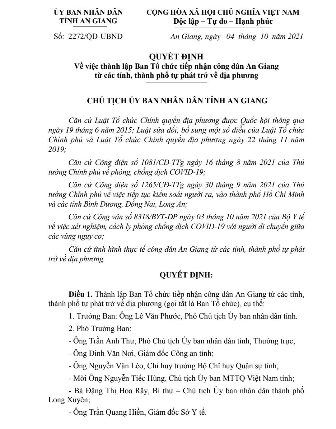 Lãnh đạo An Giang lên tiếng về thông tin xuyên tạc cấm cửa, không cho dân về quê - Ảnh 3.