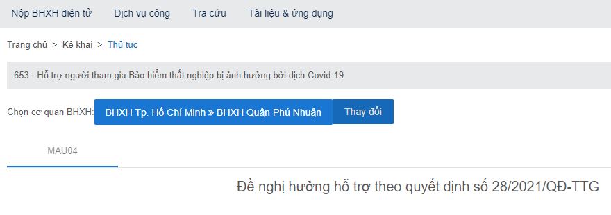 C&aacute;ch đăng k&yacute; online nhận hỗ trợ theo Nghị quyết 116 với người lao động đ&atilde; chấm dứt hợp đồng - Ảnh 4.