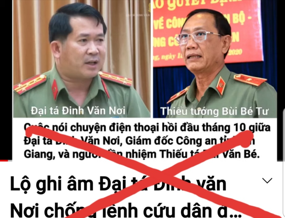 Công an An Giang khởi tố vụ án liên quan việc cắt ghép file ghi âm về đại tá Đinh Văn Nơi