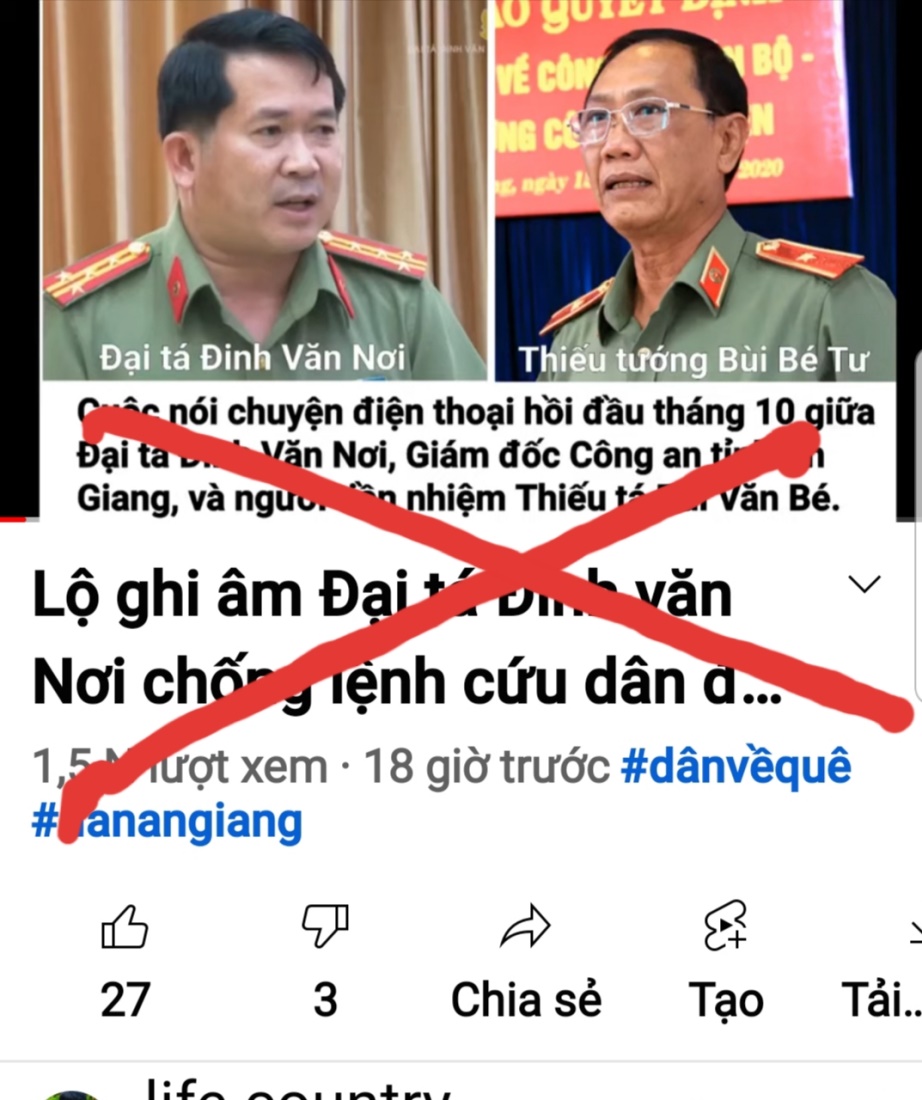 C&ocirc;ng an An Giang khởi tố vụ &aacute;n li&ecirc;n quan việc cắt gh&eacute;p file ghi &acirc;m về đại t&aacute; Đinh Văn Nơi - Ảnh 2.