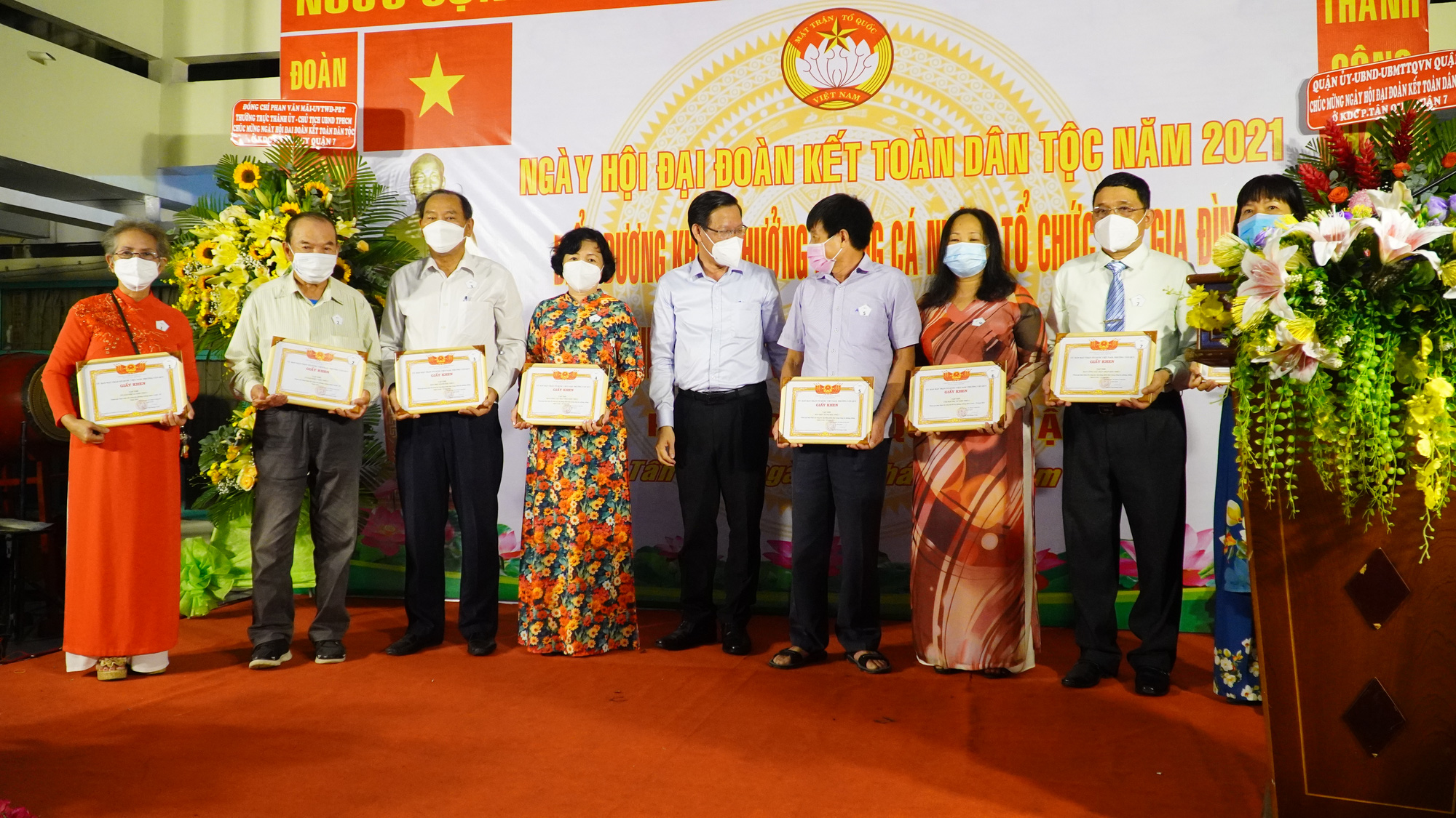Ngày hội Đại đoàn kết dân tộc ở khu dân cư năm 2021 tại Phường Tân Quy, Quận 7 - Ảnh 6.