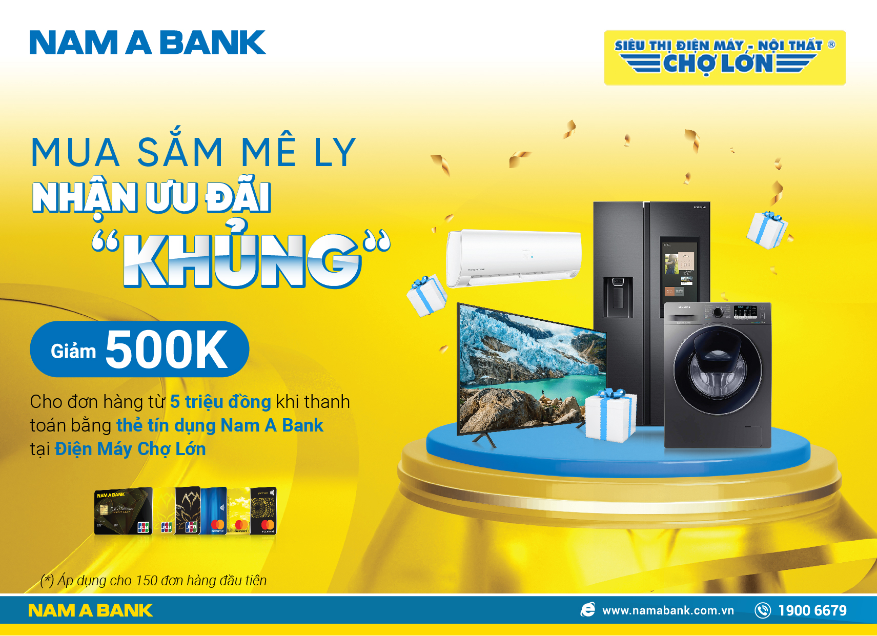 Tưng bừng mùa Lễ hội, giảm ngay 1 triệu đồng khi mua sắm qua thẻ tín dụng Nam A Bank