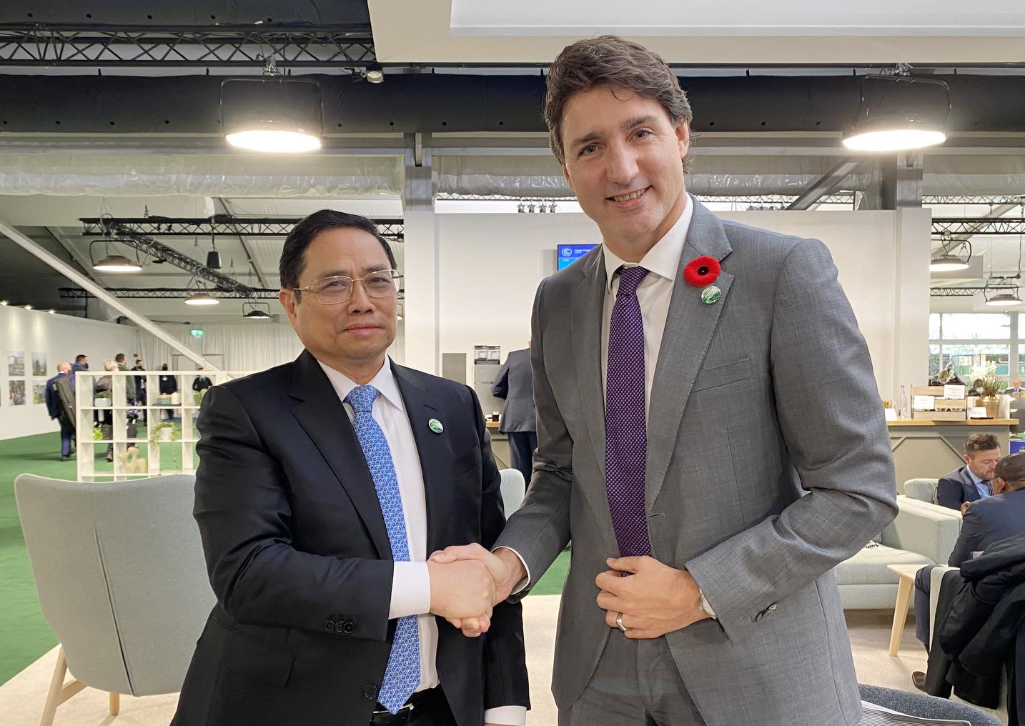 Thủ tướng Phạm Minh Chính gặp Thủ tướng Canada Justin Trudeau