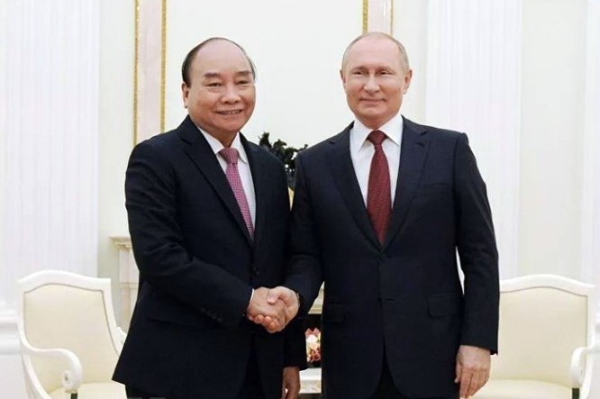 Chủ tịch nước Nguyễn Xuân Phúc hội đàm với Tổng thống Vladimir Putin