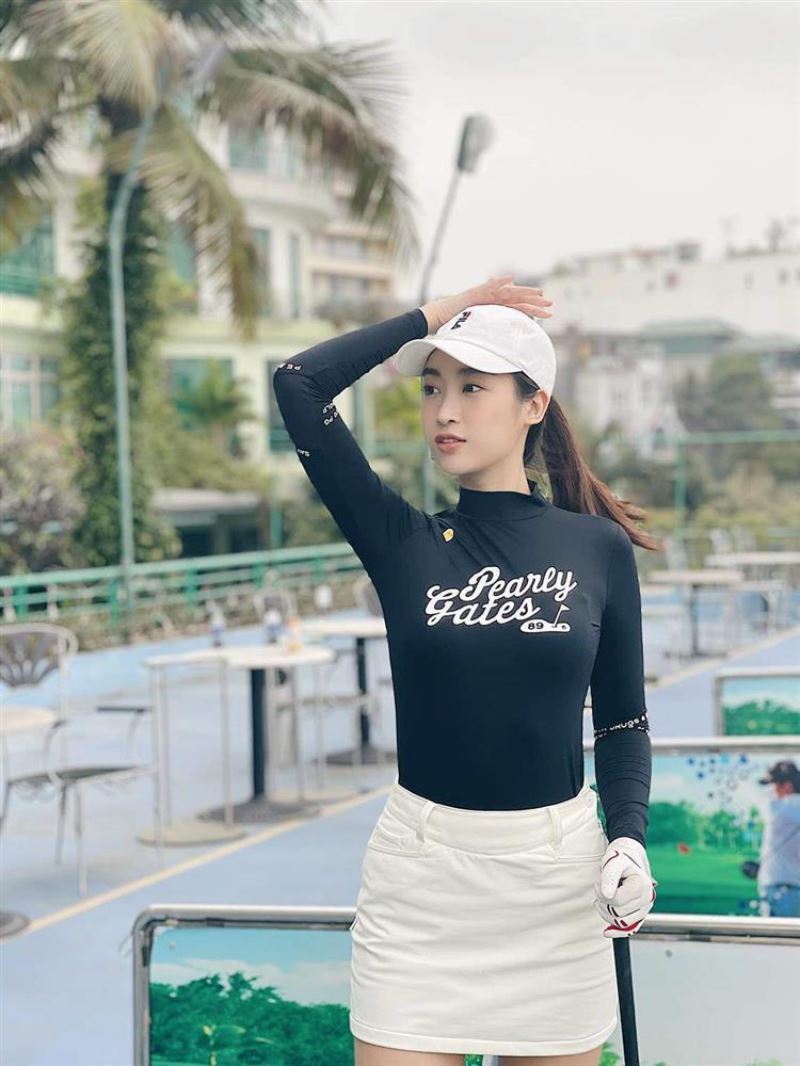 Bị đồn ra sân golf săn đại gia, hoa hậu Đỗ Mỹ Linh nói gì? - Ảnh 2.
