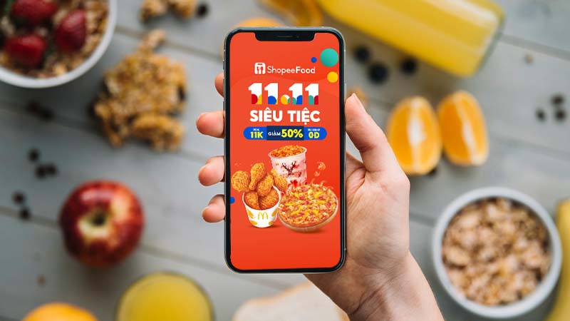 ShopeeFood ưu đãi đặt món với 1.000 đồng dịp siêu sale 11-11
