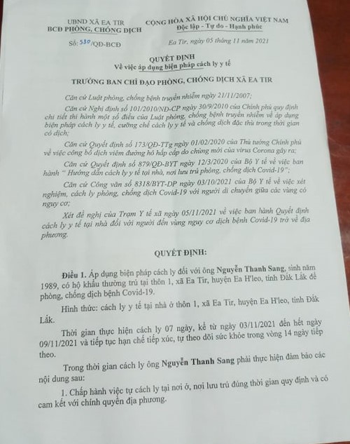 Đi lại trong tỉnh vẫn bị cách ly: Giảm số ngày cách ly nhưng yêu cầu con không tới trường