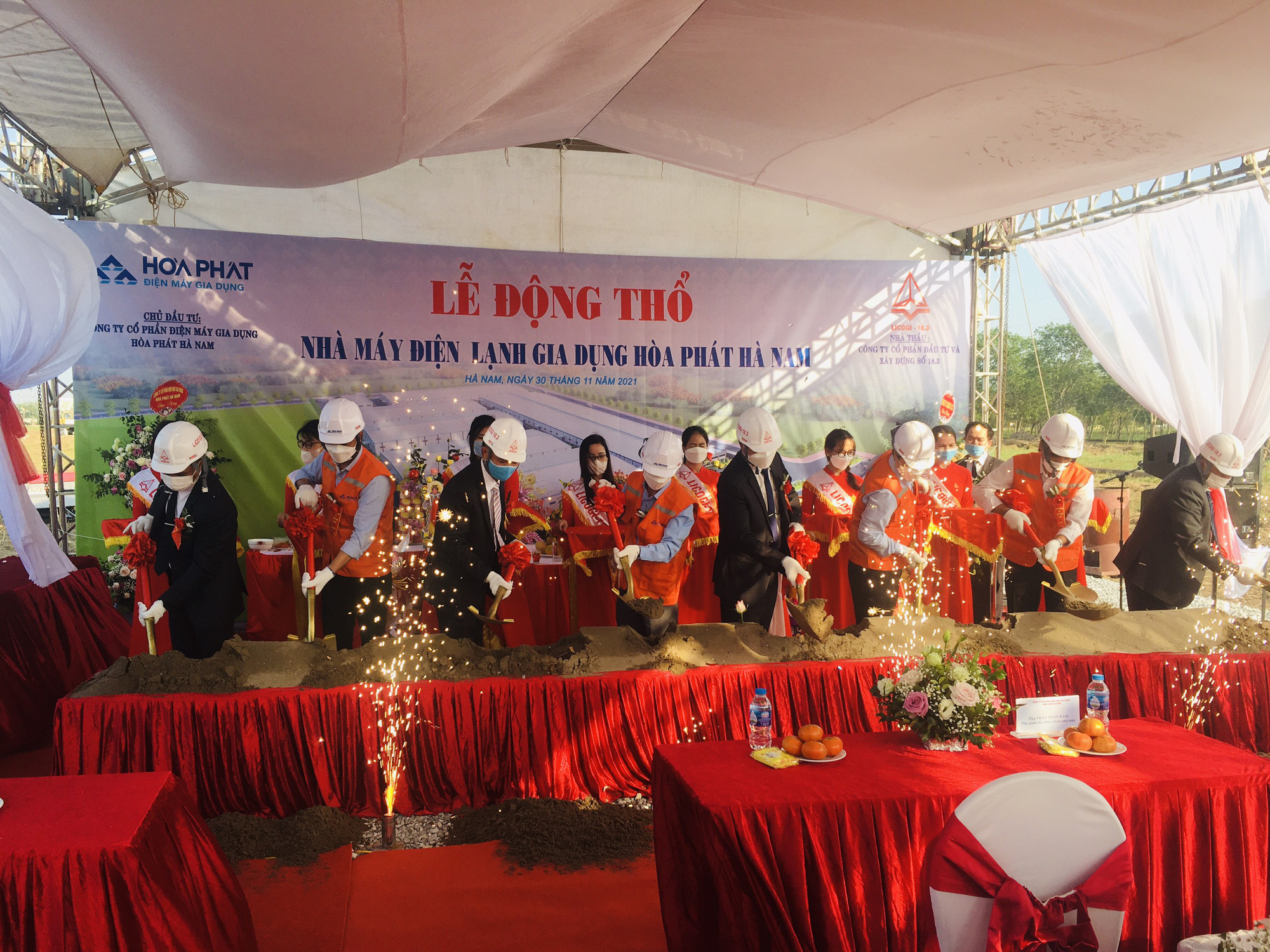 H&ograve;a Ph&aacute;t khởi c&ocirc;ng nh&agrave; m&aacute;y sản xuất h&agrave;ng gia dụng tại H&agrave; Nam - Ảnh 1.