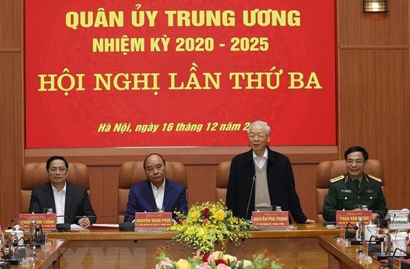 Những hình ảnh Tổng Bí thư Nguyễn Phú Trọng chủ trì Hội nghị Quân ủy Trung ương