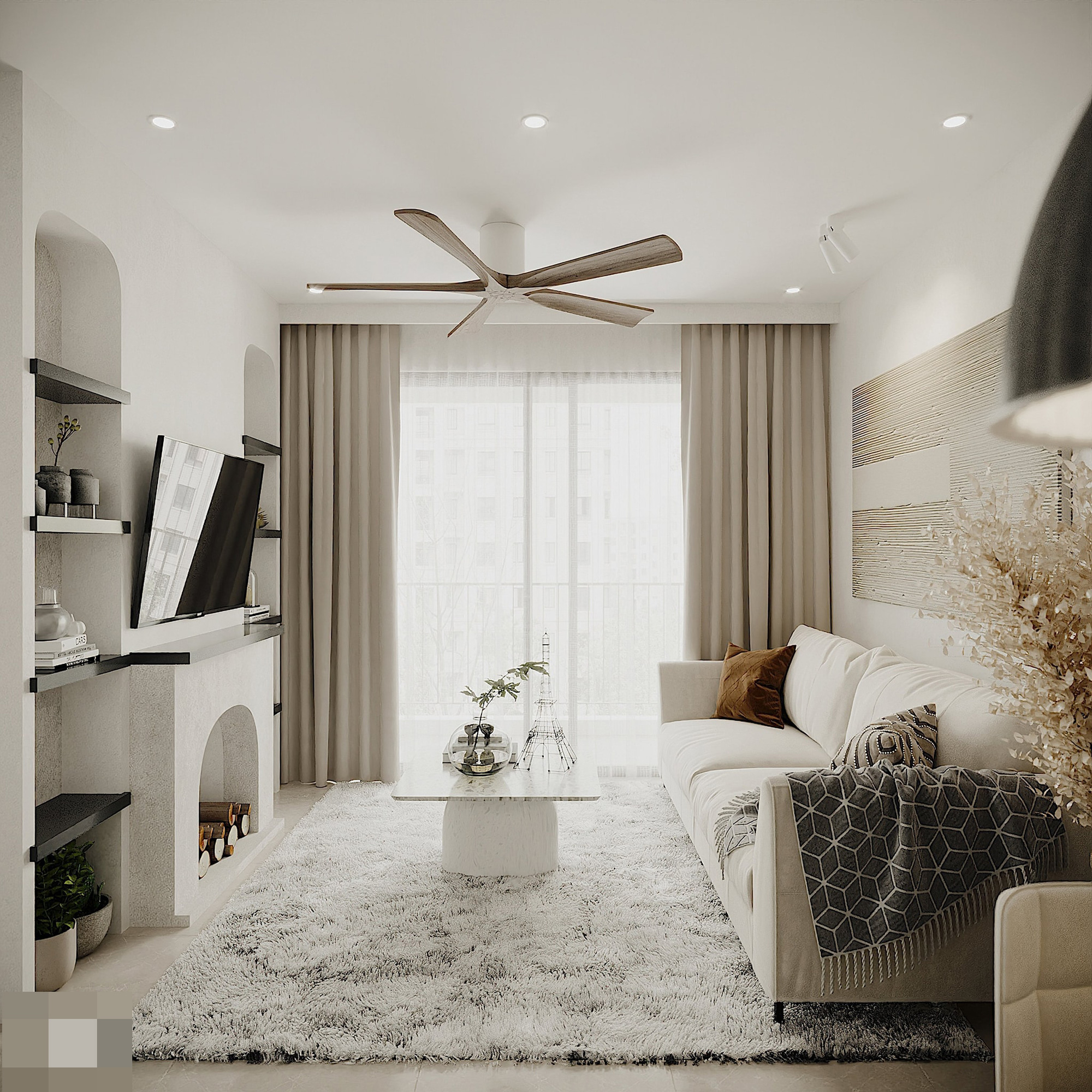 Căn hộ chỉ d&ugrave;ng 2 m&agrave;u đen v&agrave; trắng ở H&agrave; Nội vẫn sang, xịn đến bất ngờ - Ảnh 1.