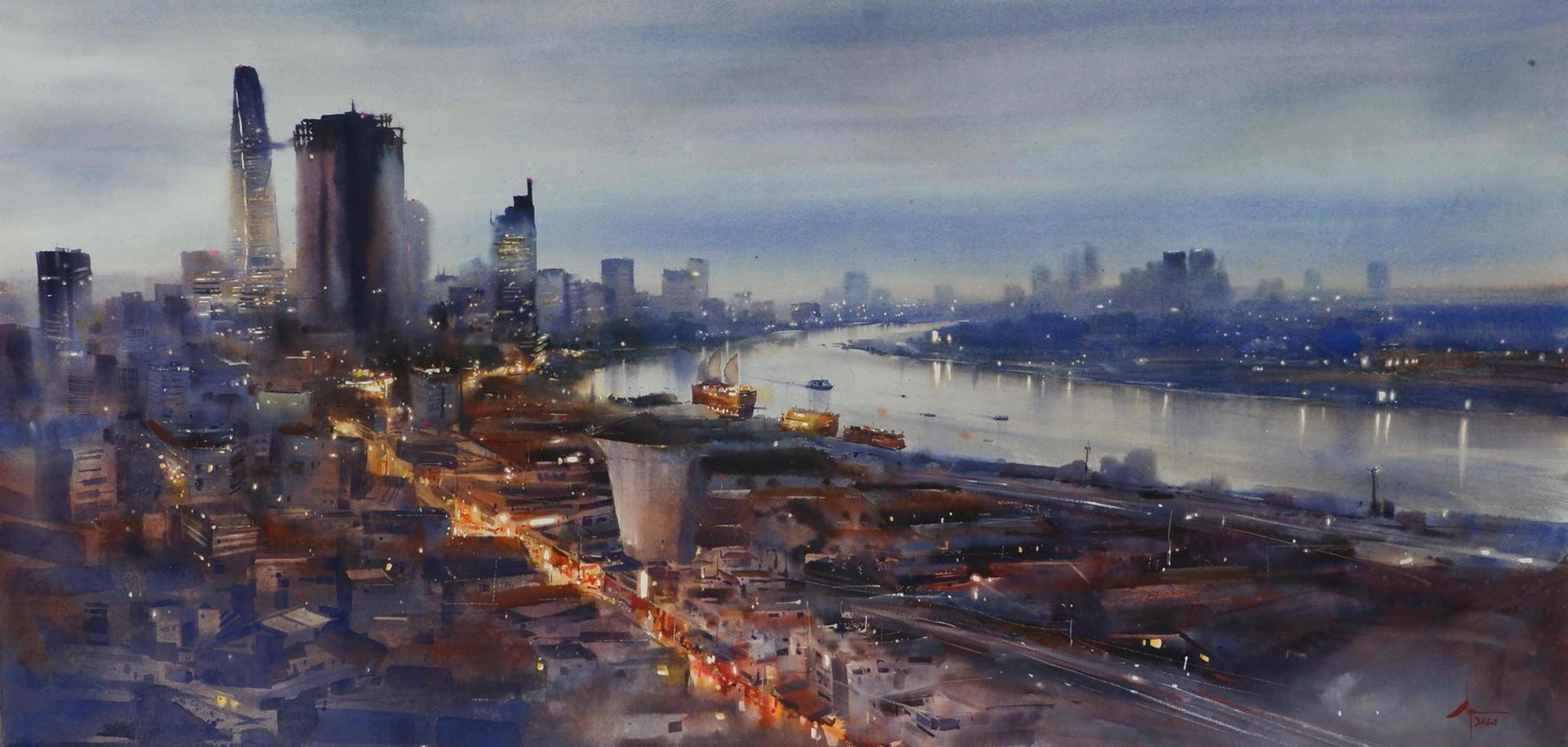 Triển lãm Màu nước Quốc tế mùa thu 2021 - Ảnh 6.