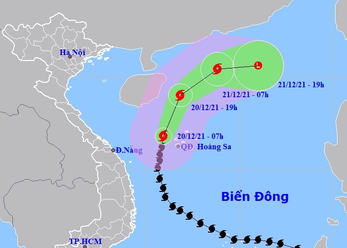 Bão số 9 đổi hướng di chuyển, suy yếu nhanh