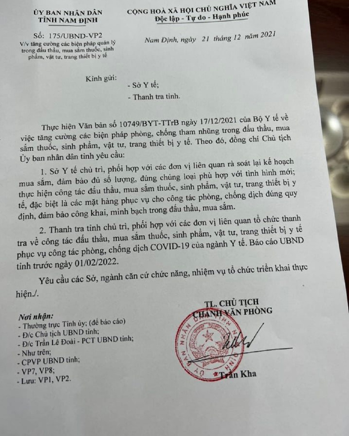 Việt &Aacute; tr&uacute;ng 4 g&oacute;i thầu b&aacute;n kit test hơn 53 tỉ đồng cho Nam Định - Ảnh 3.