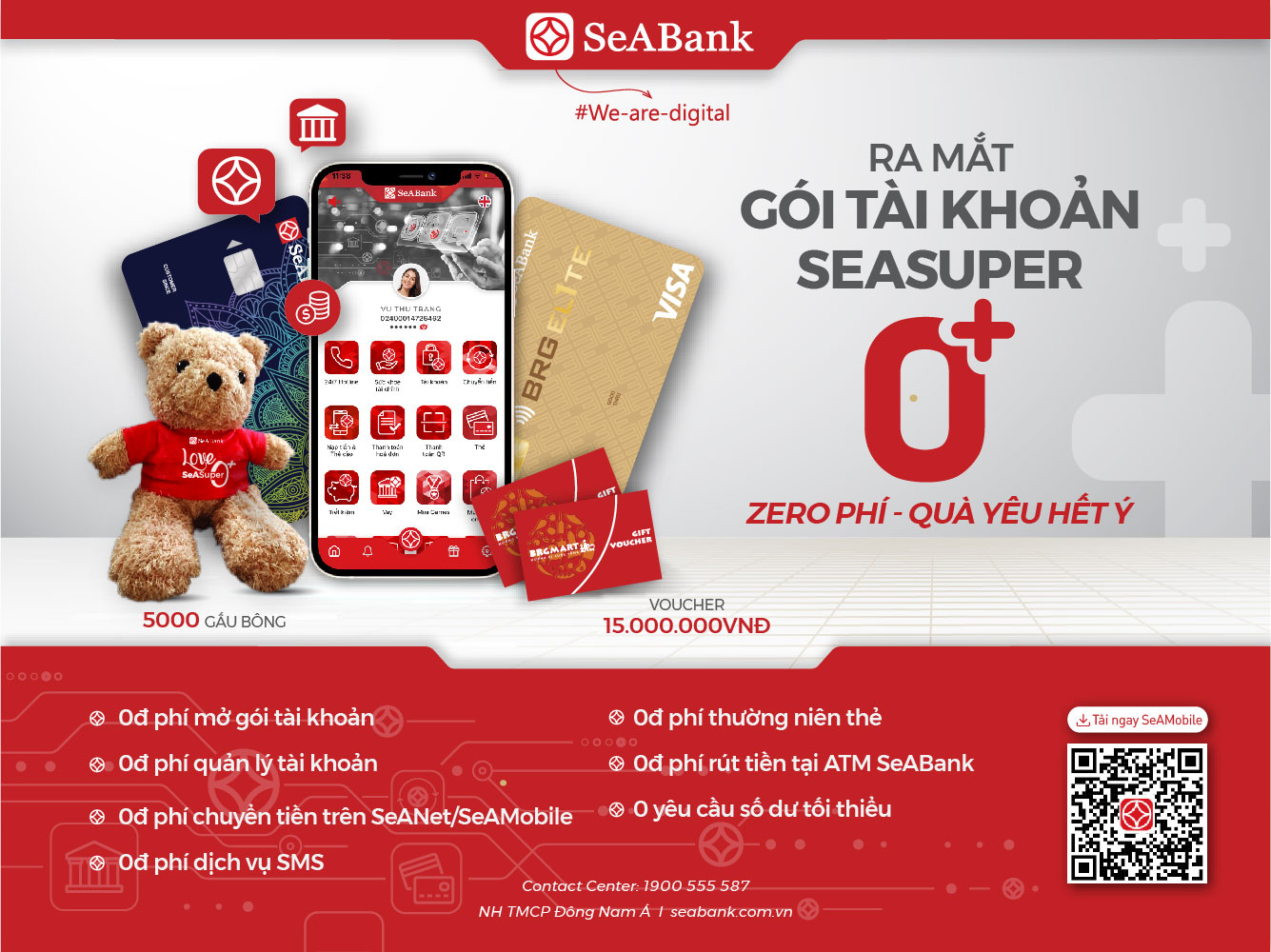 Nhiều ưu đãi khi tham gia gói tài khoản SeASuper 0+