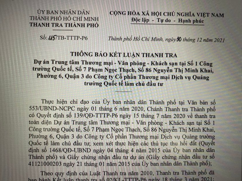 Vì sao Thanh tra TP HCM kiến nghị thu hồi hơn 8.000m2 “đất vàng”?