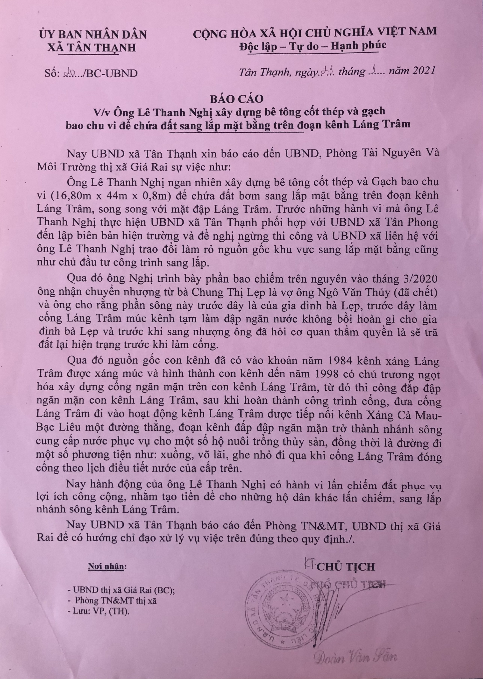 Doanh nghiệp bao chiếm đất c&ocirc;ng, Trưởng Ph&ograve;ng TN-MT bảo: &ldquo;Kh&ocirc;ng phải tr&aacute;ch nhiệm của t&ocirc;i&rdquo; - Ảnh 4.