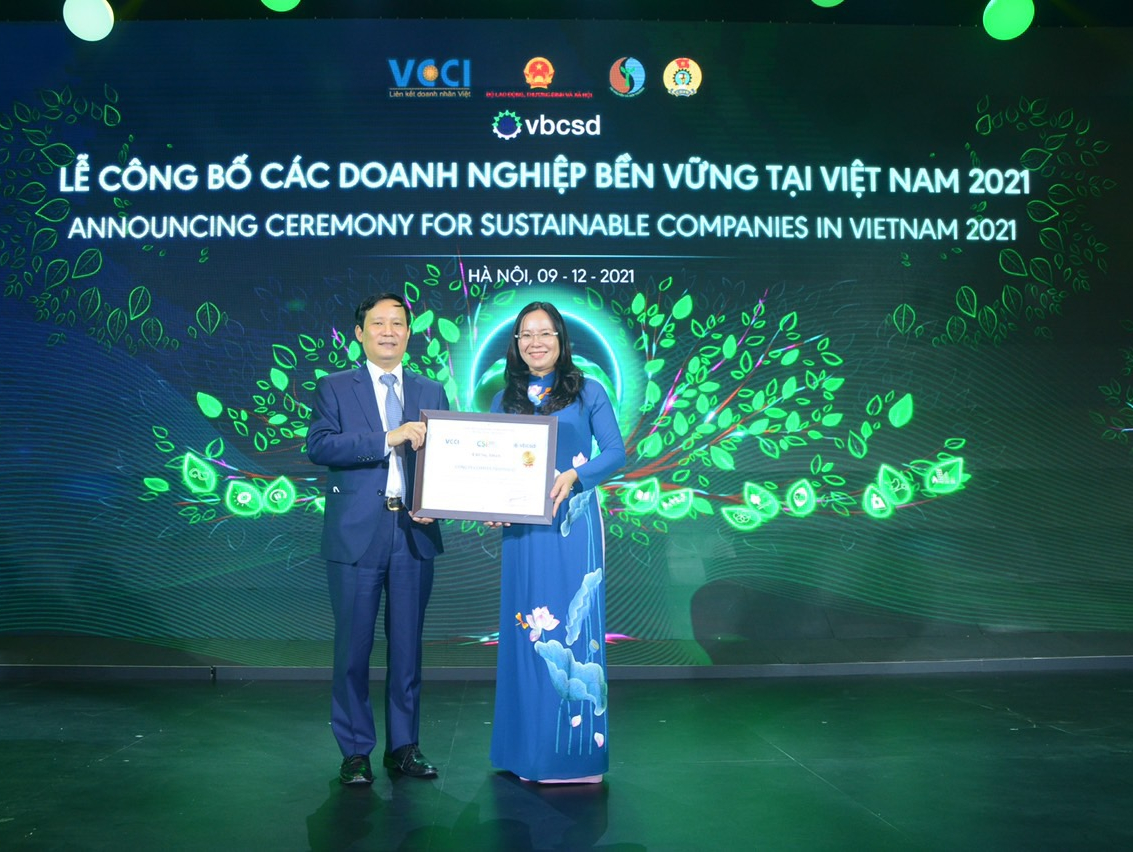 Công ty dược duy nhất lọt top 10 doanh nghiệp bền vững Việt Nam 2021