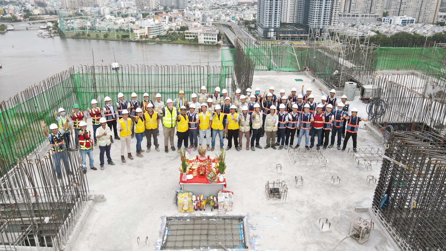 Cất nóc Toà tháp Thames Tower thuộc dự án The River - Ảnh 1.