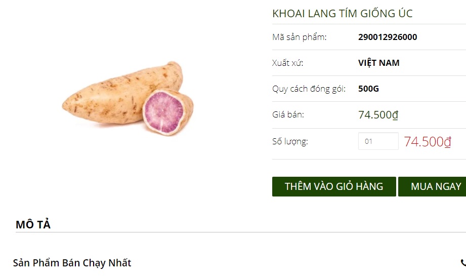 Khuyến m&atilde;i s&acirc;u, khoai lang t&iacute;m &Uacute;c vẫn c&oacute; gi&aacute; 100.000 đồng/kg - Ảnh 2.