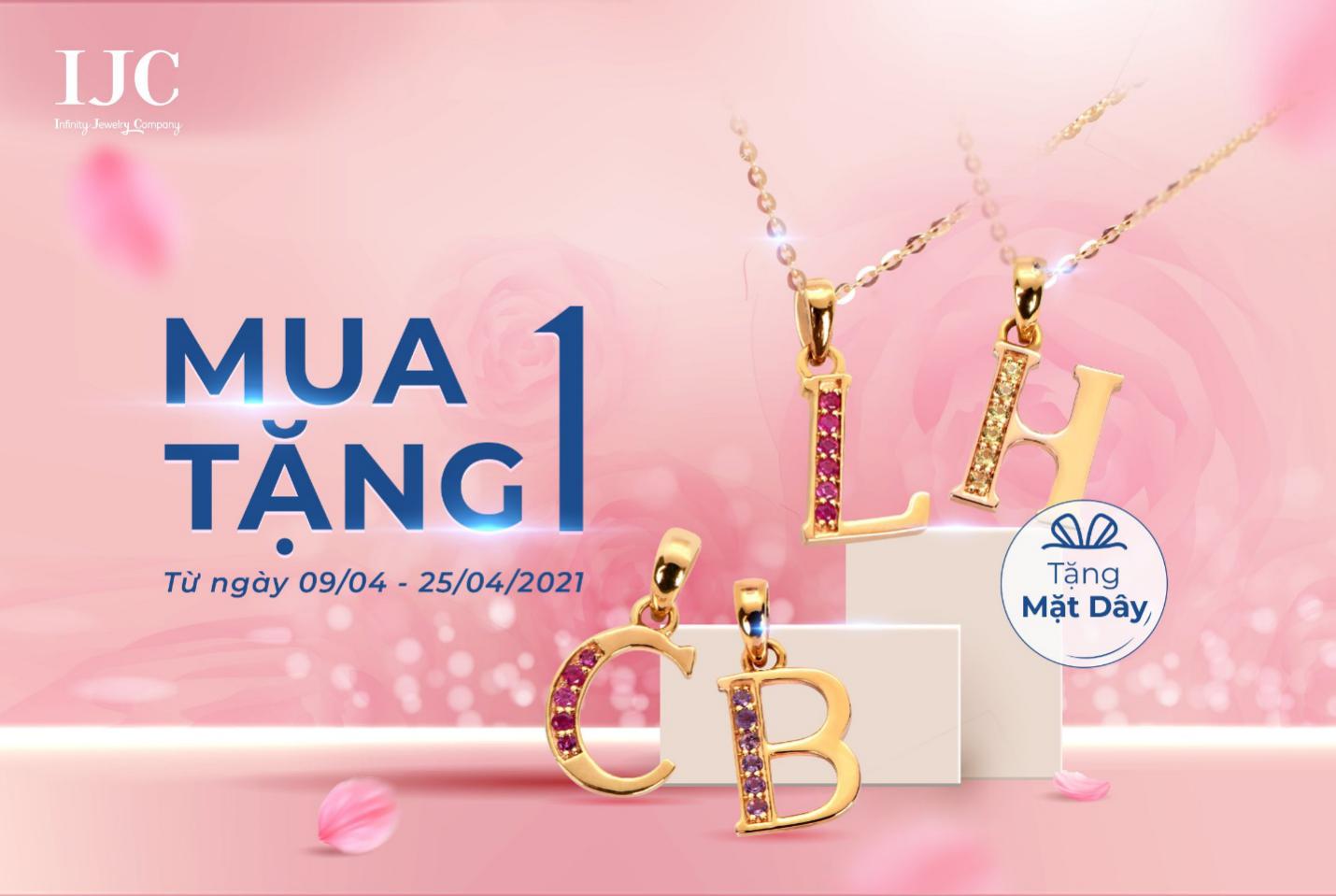 Ưu đãi tháng 4 với quà tặng vàng: Mua trang sức nhận ngay mặt dây chuyền vàng