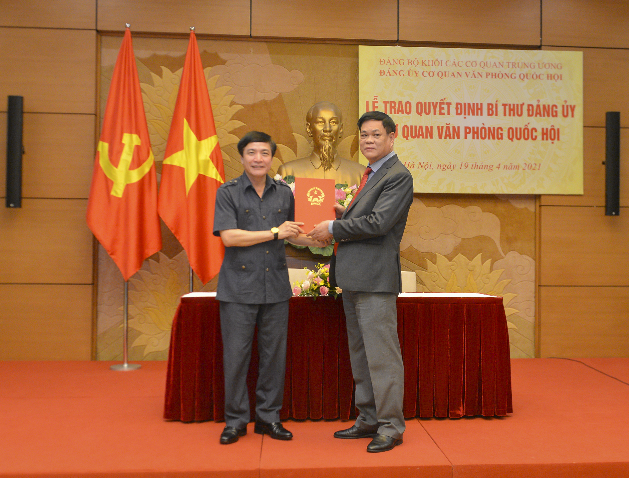 Chỉ định ông Bùi Văn Cường giữ chức Bí thư Đảng ủy cơ quan Văn phòng Quốc hội