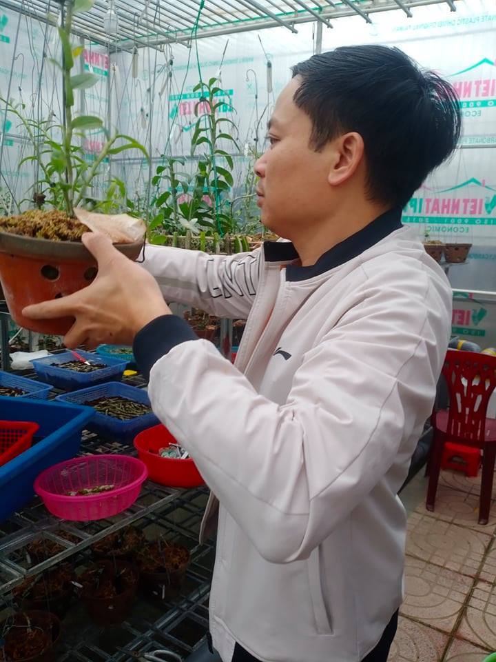 &Ocirc;ng chủ vườn lan 7X Mạnh H&ugrave;ng chia sẻ kinh nghiệm trồng hoa lan - Ảnh 1.