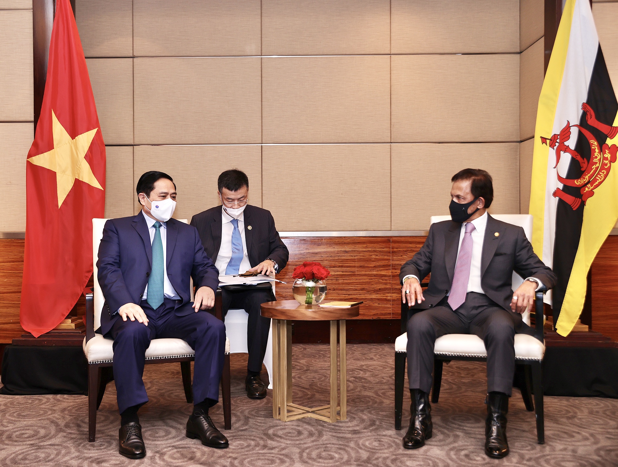 Thủ tướng Phạm Minh Ch&iacute;nh hội kiến Quốc vương Brunei - Ảnh 1.