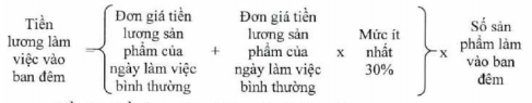 C&ocirc;ng thức t&iacute;nh tiền lương l&agrave;m th&ecirc;m giờ, l&agrave;m việc ban đ&ecirc;m - Ảnh 3.
