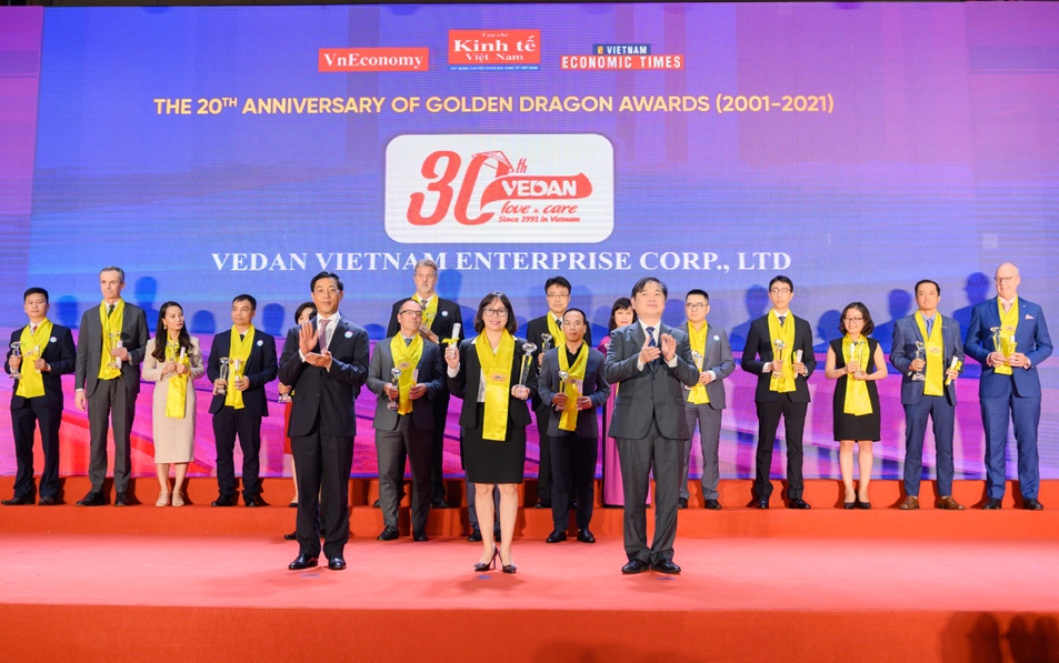 Vedan Việt Nam nhận giải thưởng Rồng Vàng 2020, ghi nhận nỗ lực 30 năm phát triển vì Việt Nam