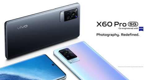 Smartphone X60 Pro 5G, camera ZEISS chống rung