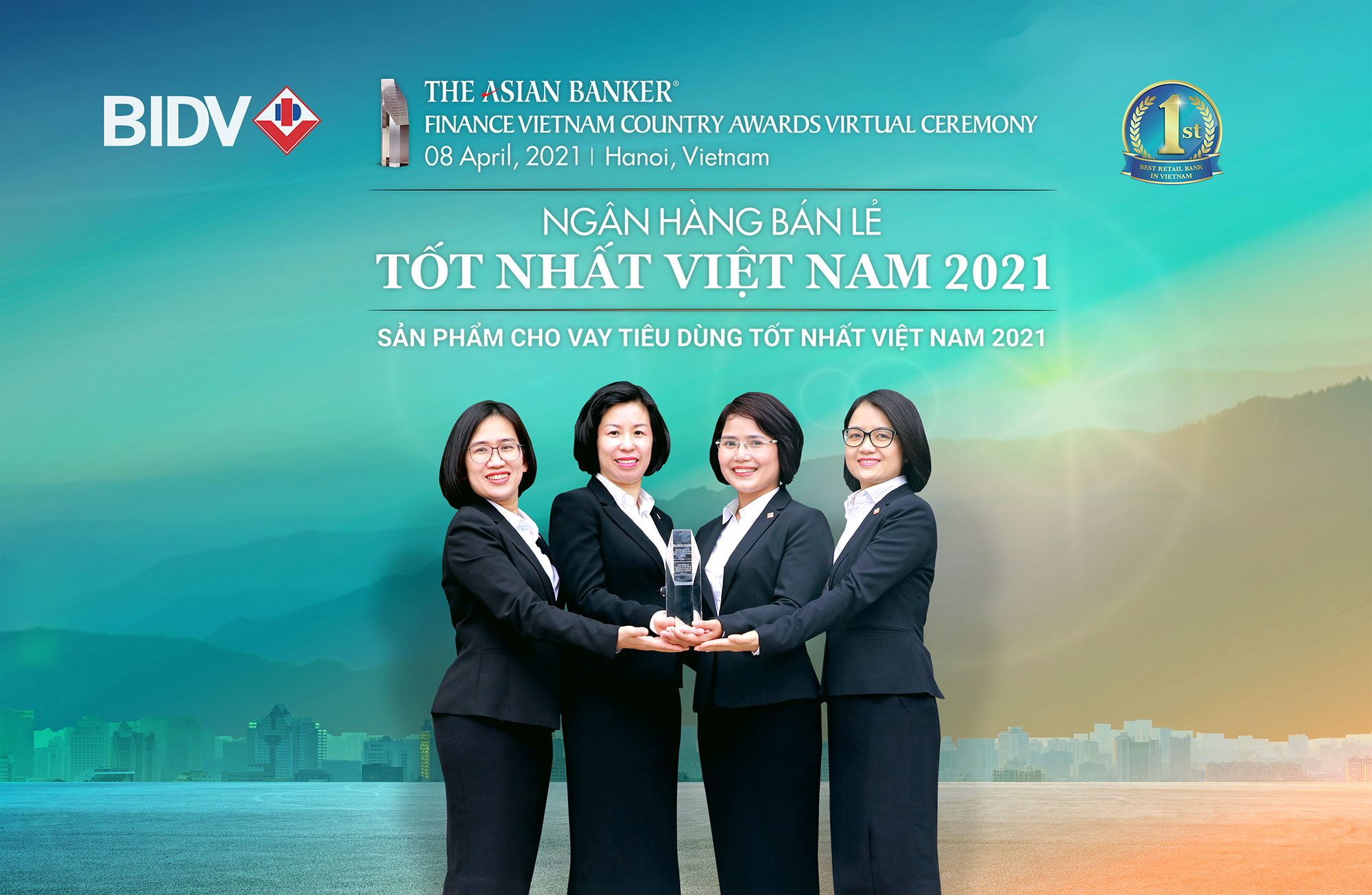 BIDV nhận giải Ngân hàng bán lẻ tốt nhất Việt Nam lần thứ 6