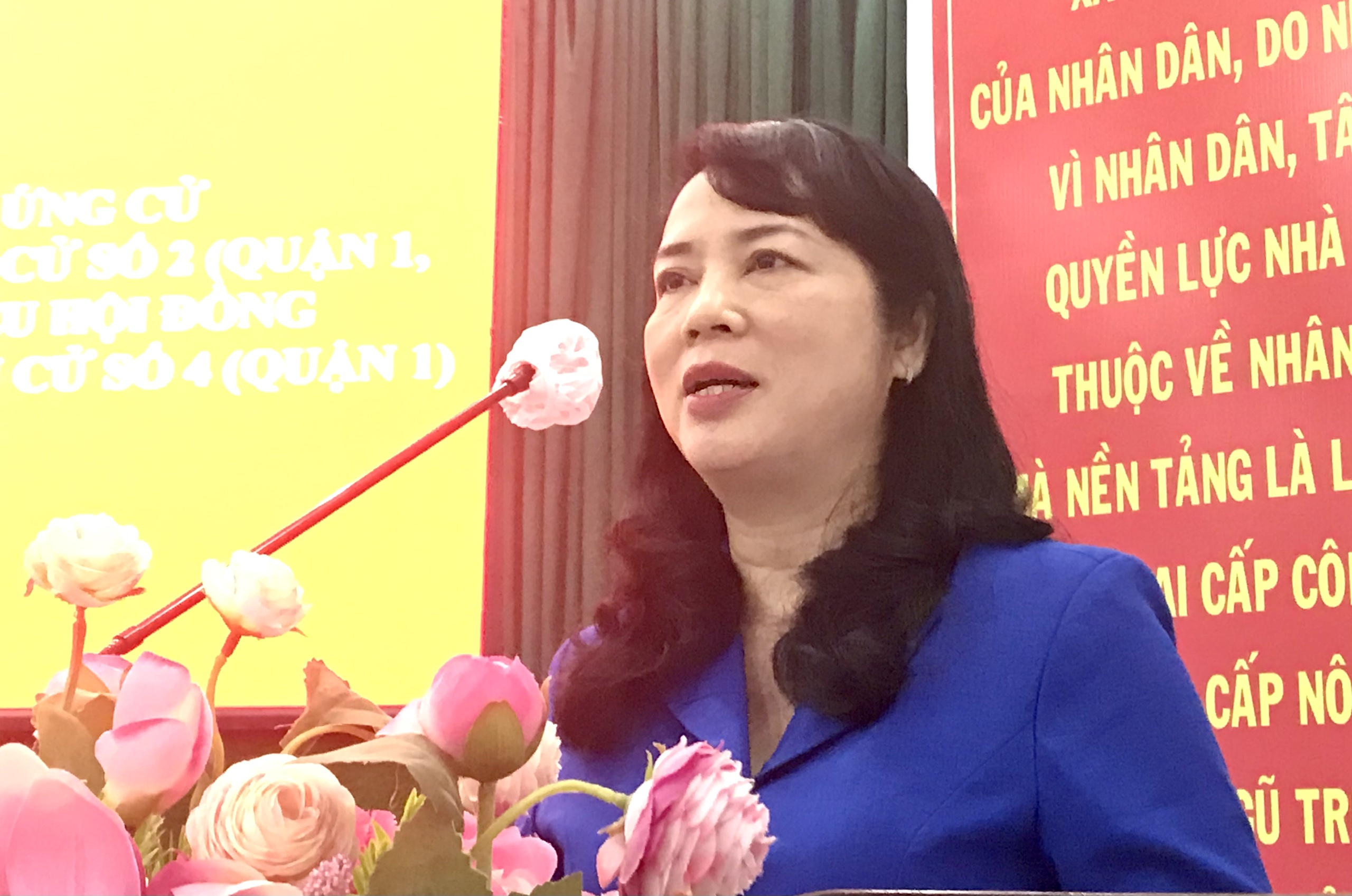 Bí thư Quận ủy quận 1 Trần Kim Yến hứa sẽ đeo bám những khiếu nại của cử tri