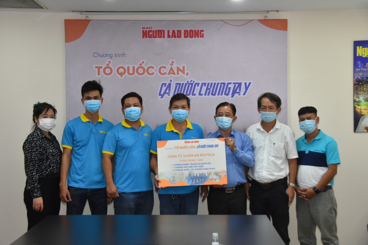 Công ty Thiên An Biotech đóng góp Chương trình "Tổ quốc cần, cả nước chung tay"