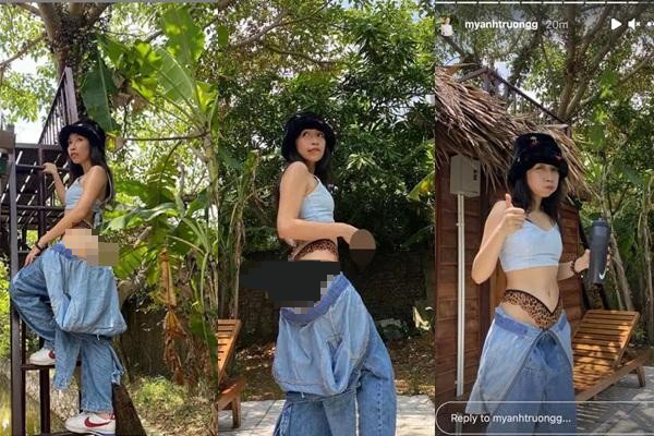 Con gái diva Mỹ Linh lên tiếng khi bị chỉ trích khoe mông