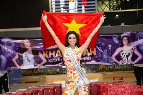 Hoa hậu Khánh Vân lên đường sang Mỹ chinh phục Miss Universe - Ảnh 1.