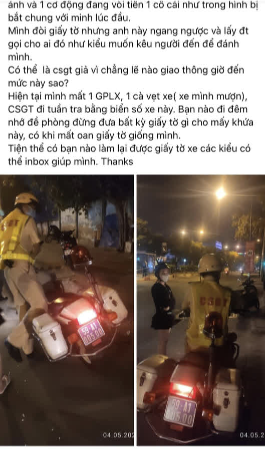 CSGT Tân Sơn Nhất xin lỗi về vụ phạt nhầm gây xôn xao mạng xã hội - Ảnh 2.