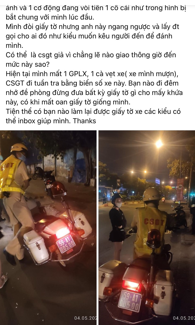 CSGT Tân Sơn Nhất xin lỗi về vụ "phạt nhầm" gây xôn xao mạng xã hội