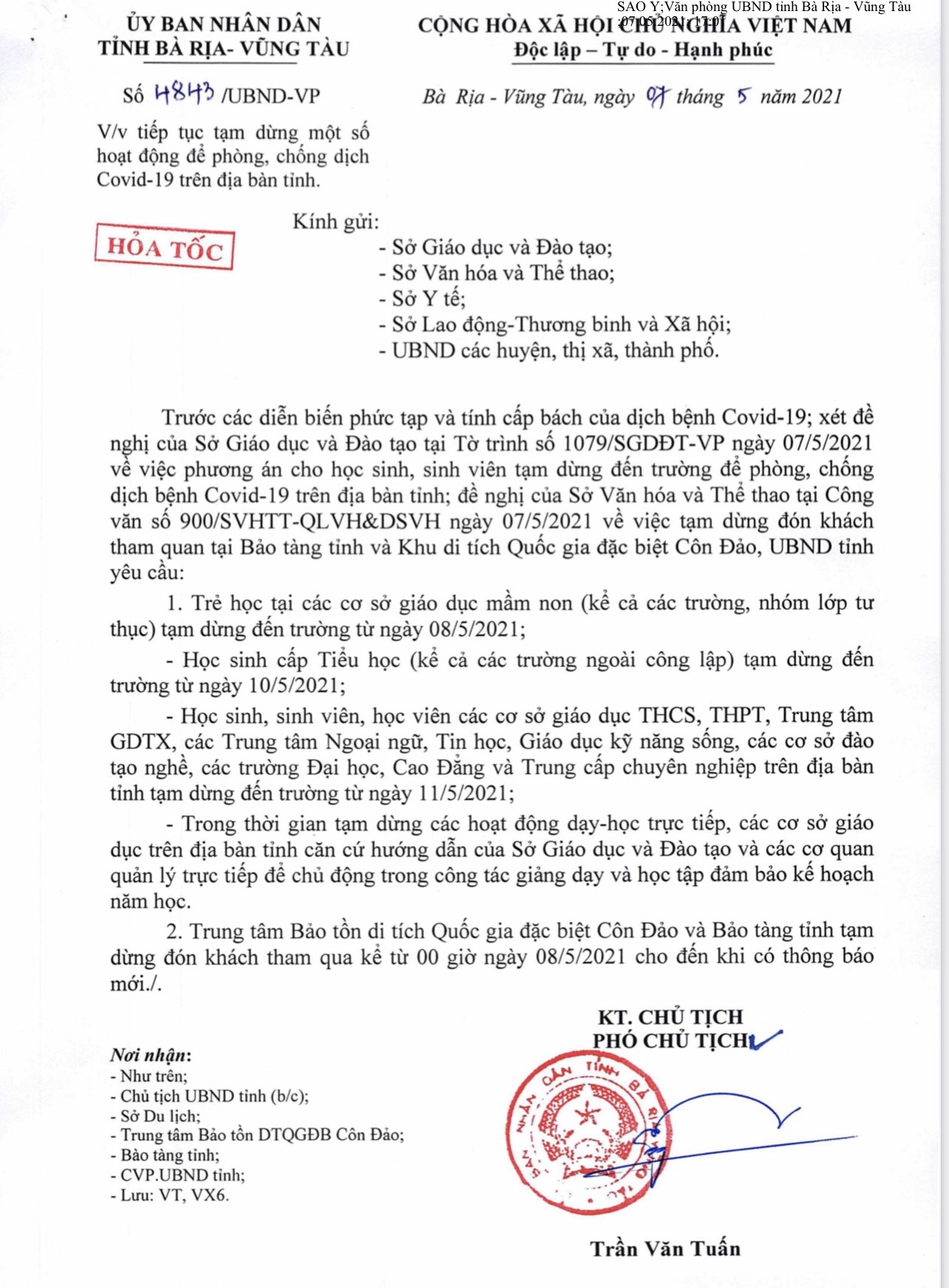 B&agrave; Rịa-Vũng T&agrave;u cho học sinh nghỉ học sớm - Ảnh 1.