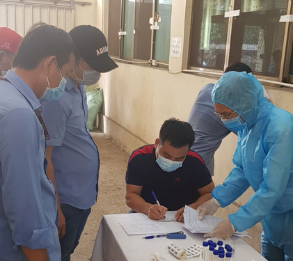 Xét nghiệm Covid-19 ngẫu nhiên cho 200 công nhân