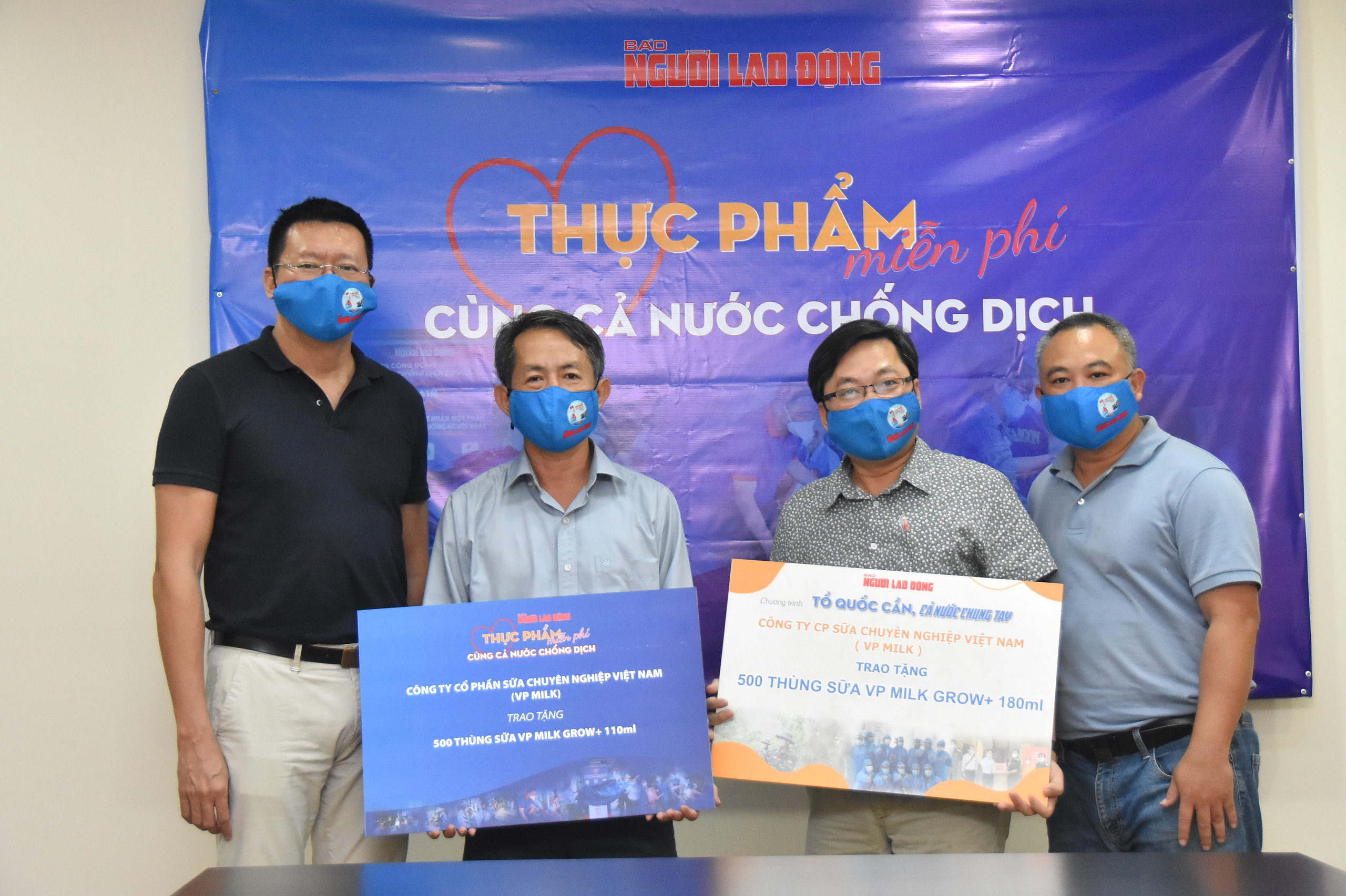 Công ty VPMilk chung tay cùng Báo Người Lao Động chống dịch Covid-19