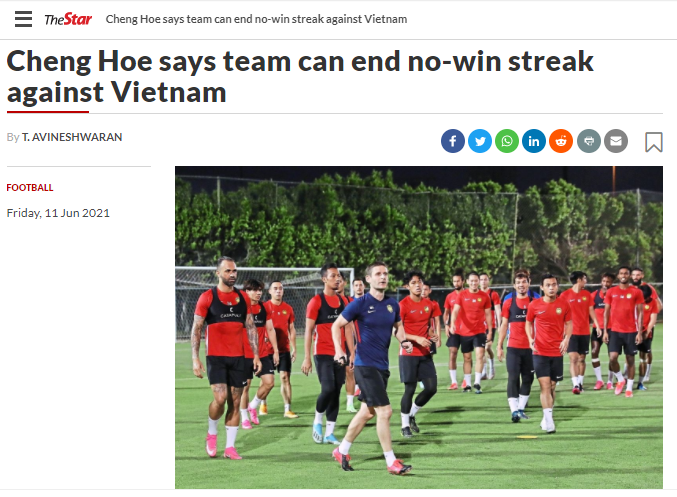 B&aacute;o ch&iacute; thể thao Malaysia viết g&igrave; trước trận chạm tr&aacute;n tuyển Việt Nam? - Ảnh 2.