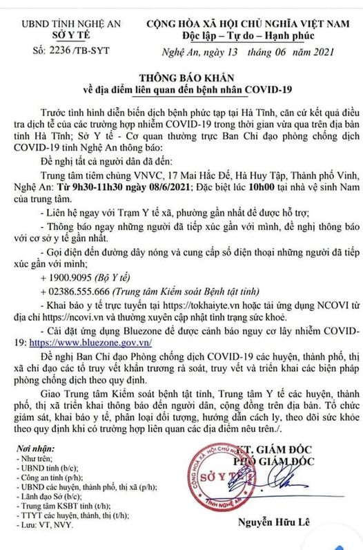 KHẨN: T&igrave;m người li&ecirc;n quan tới ca bệnh từ H&agrave; Tĩnh đưa con ra TP Vinh ti&ecirc;m chủng - Ảnh 2.