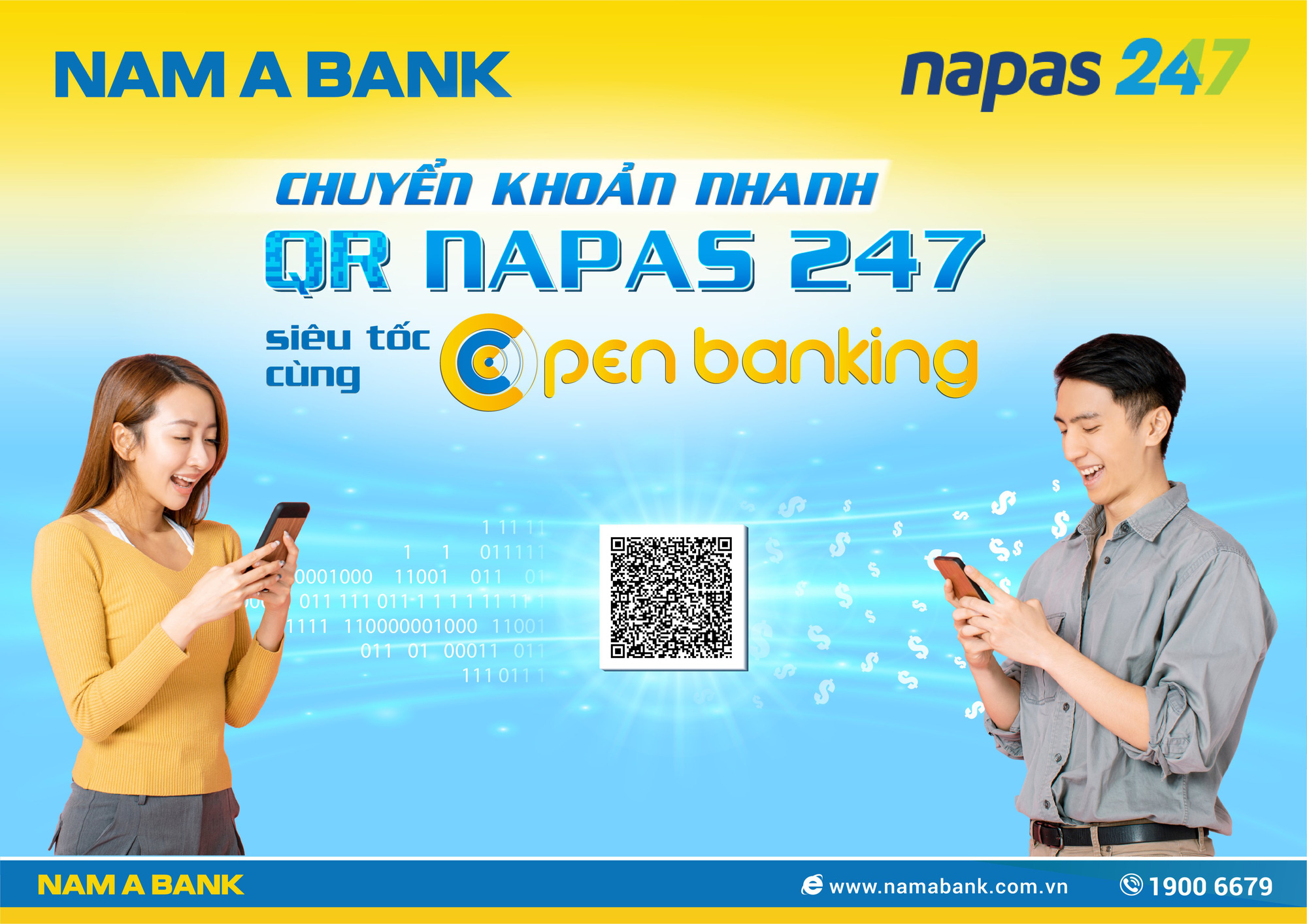 Nam A Bank tiên phong thực hiện chuyển khoản nhanh NAPAS 247 bằng mã QR