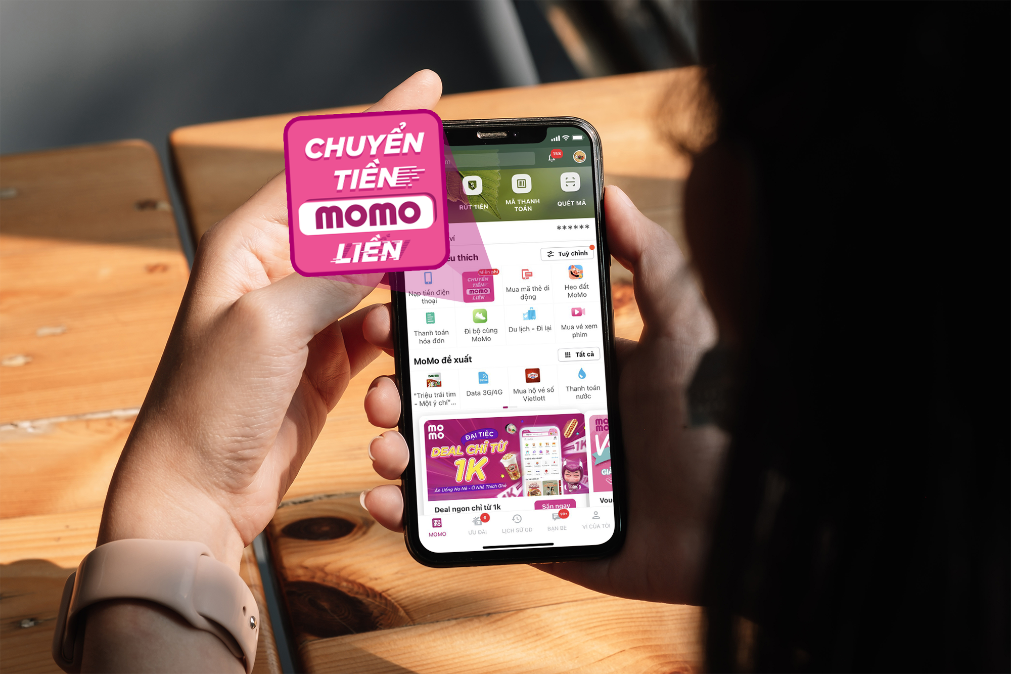 Chuyển tiền - MoMo liền: Nhanh, miễn phí, chỉ cần số điện thoại