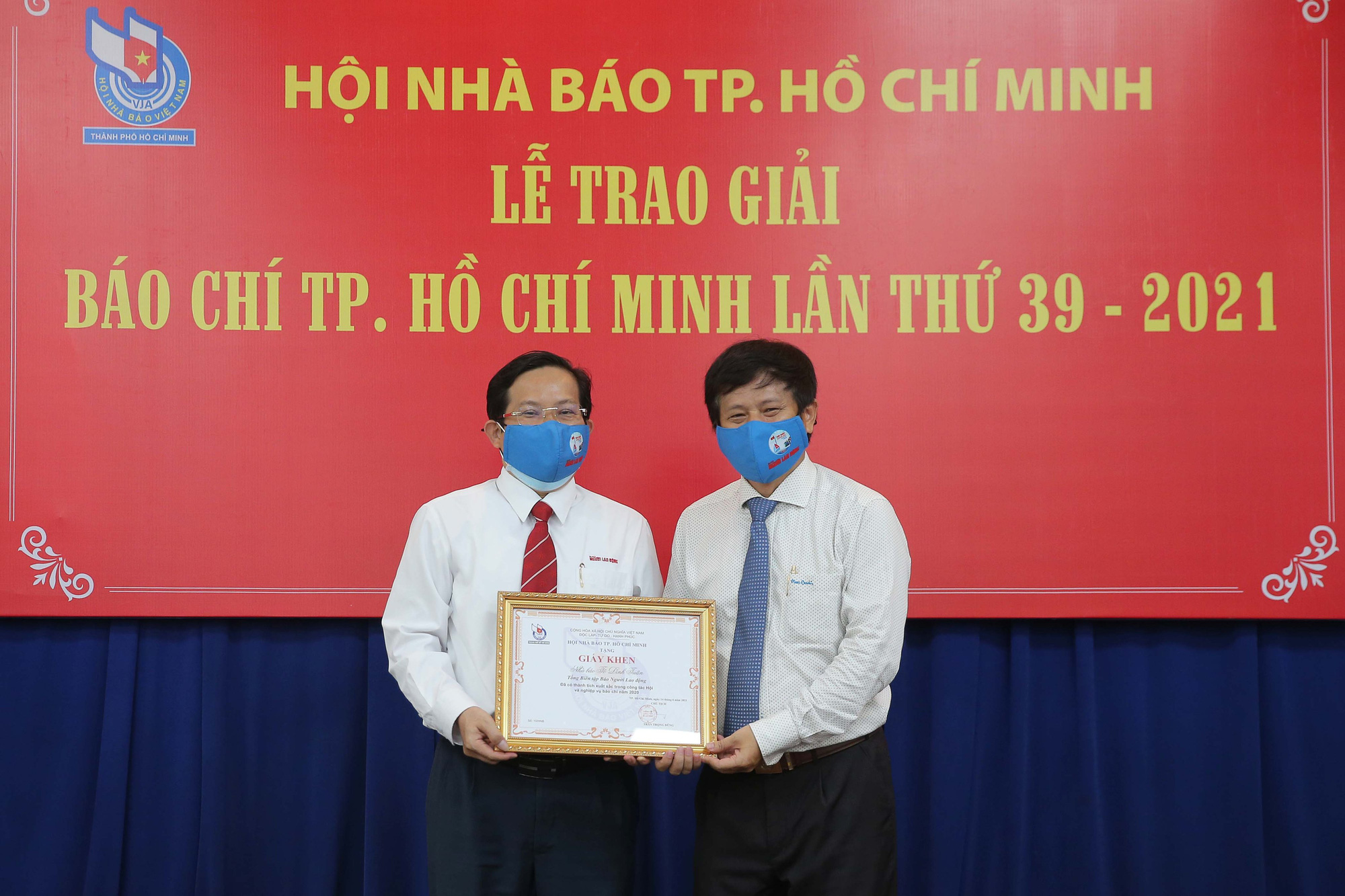 Báo Người Lao Động đoạt 8 giải Báo chí TP HCM năm 2021